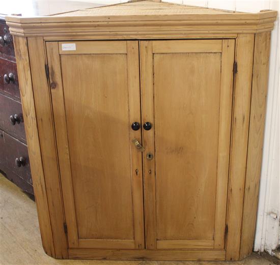 Pine corner cupboard